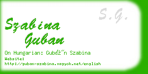 szabina guban business card